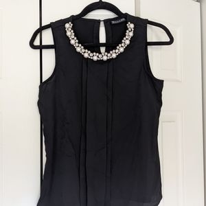 New York & Co Pearl Neck Blouse